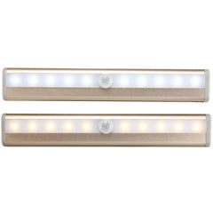 10 LED-Schrankleuchten mit PIR-Bewegungssensor für Schrank, Schrank und Nachtgebrauch – 6 V LED-Lichtstreifen
