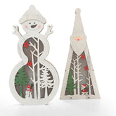 Hölzerne LED-Weihnachtsbeleuchtung Display Ornament für Haus Tischdekorationen - Festival Dekor