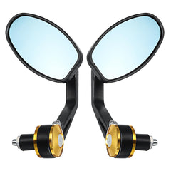 Universal Handlebar Rearview Side Mirrors for Motorcycle and Scooter - Pair, Left & Right