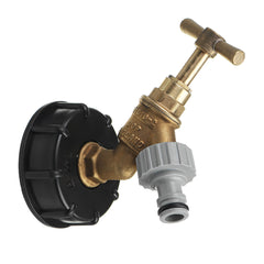 Gold 1/2 Zoll Wassertank Adapter Wasserhahn Auslassventil passend für Gartenanschluss