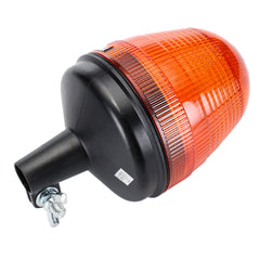 60 LED Amber Rotating Flashing Beacon Light, DIN Pole Mount, 12/24V Tractor Warning Lamp