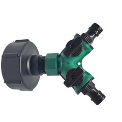 3/4 Zoll Tank-Fassgelenk-Hahnadapter - 2-Wege-Y-förmiger Gartenschlauchanschluss, Ersatzventilanschluss für Kunststoff-Wasserrohre