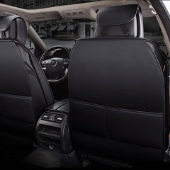 Deluxe Universal 5-Seat Car Seat Cover Set - PU Leather Front & Rear Cushions with Pillow