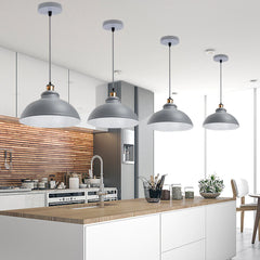 Modern Industrial Metal Pendant Lampshade - Ceiling Light Shade for Kitchen, Bar, Table, Chandelier