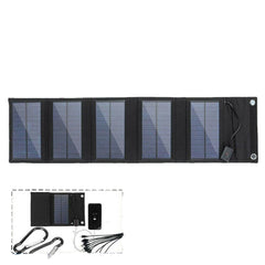 75W Foldable Solar Panel USB Charger - Portable, Waterproof, 5V for Outdoor Mobile Power and Sun Charging