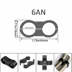 Geflochtener 3/8-Kraftstoffschlauch 6AN Öl-/Gasschlauch mit Endstück und Trennklemmensatz