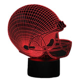 Bunter Rugby-Hut 3D Touch Control USB LED Schreibtischlampe Nachtlicht