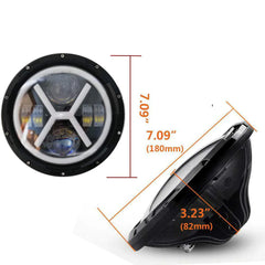 7" wasserdichter runder LED-Motorrad-Scheinwerferprojektor