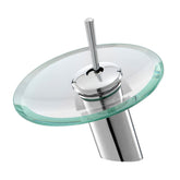 Moderner Wasserfall-Wasserhahn aus Kupferglas für Küchen- und Badezimmerwaschbecken