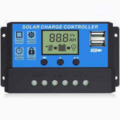 Multi-Function LCD Solar Panel Charger Controller 12V/24V - Adjustable Display