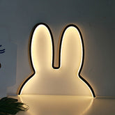 Nordic Style LED Rabbit Night Light - Creative Children's Room Decoration