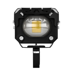 2Pcs Motorcycle LED Hi/Lo Beam Strobe Fog Lights - Double Colors, Aluminum Alloy, Safety Driving Spot Lamps