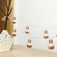 Lichterkette mit 10 LED-Birnen – Feenlampe für Terrasse, Party, Hof, Garten, Hochzeit, Heimdekoration, Nachtlicht