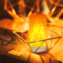 Tischlampe mit Flammeneffekt – wiederaufladbares Nachtlicht über USB für Restaurant, Bar, Schlafzimmer, Wohnzimmer-Dekor