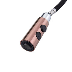 Black Gold Plating Brass Kitchen Sink Faucet - Pull Out, Hot/Cold Water, Single Handle Basin Mixer Tap