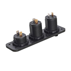 12V/24V Car Motorcycle 3-in-1 Digital Voltmeter Ammeter USB Charger Socket