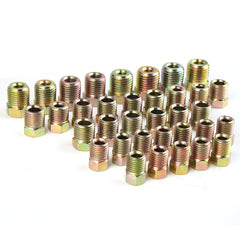 35-teiliges Bremsleitungs-Anschlussset, Muttern für 3/16" und 1/4" umgedrehte Flares, verzinkt