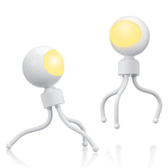 Nachtlicht mit intelligenter akustooptischer Steuerung – 3200 K Farbe, Aufladen über USB, 360 Grad verstellbar, wiederaufladbare Lesetischlampe