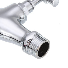 1/2 Zoll Badezimmer-Wasserhahn aus Messing und Chrom – Einhebelmischer, Gewinde, mit Schalter, Wasserhahn-Wasserdüse für den Balkon