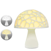 18cm 3D Mushroom Night Light - Touch Control, 2 Colors, USB Rechargeable Table Lamp for Home Decor