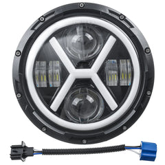 7" wasserdichter runder LED-Motorrad-Scheinwerferprojektor