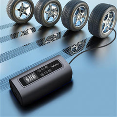 Cordless Double Cylinder Car Air Compressor - Smart Digital Display, Portable Wireless Tire Inflator