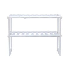 2-Tier Expandable Under Sink Cabinet Shelf Organizer for Kitchen Storage