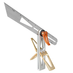 Precision Woodworking Jig Guide with 6:1 & 8:1 Slopes, T-Bevel & Angle Finder Ruler