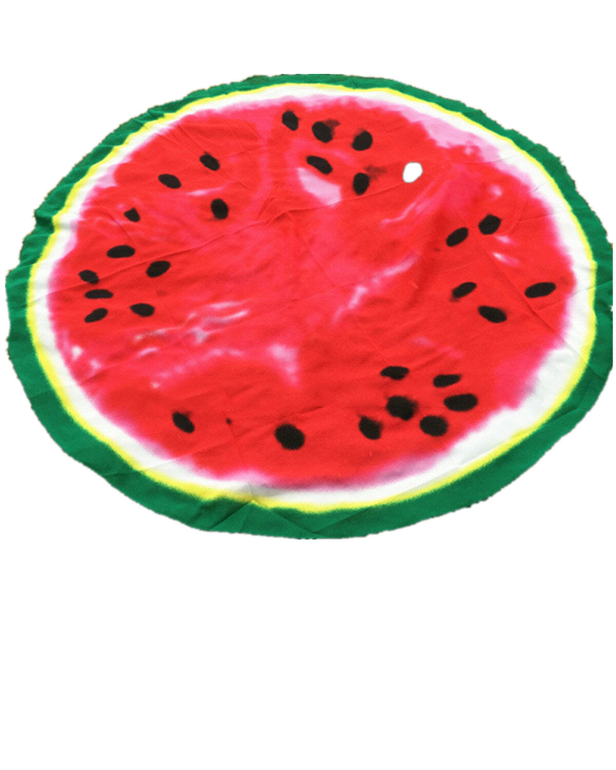 Round Yoga Mat Beach Blanket with Food Pattern - Towel, Shawl, Tapestry, Wall Hanging & Sunscreen