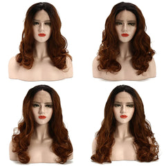 22" Gold Ombre Bob Lace Front Wig - Two Tone Wave, Pre-Plucked with Baby Hair