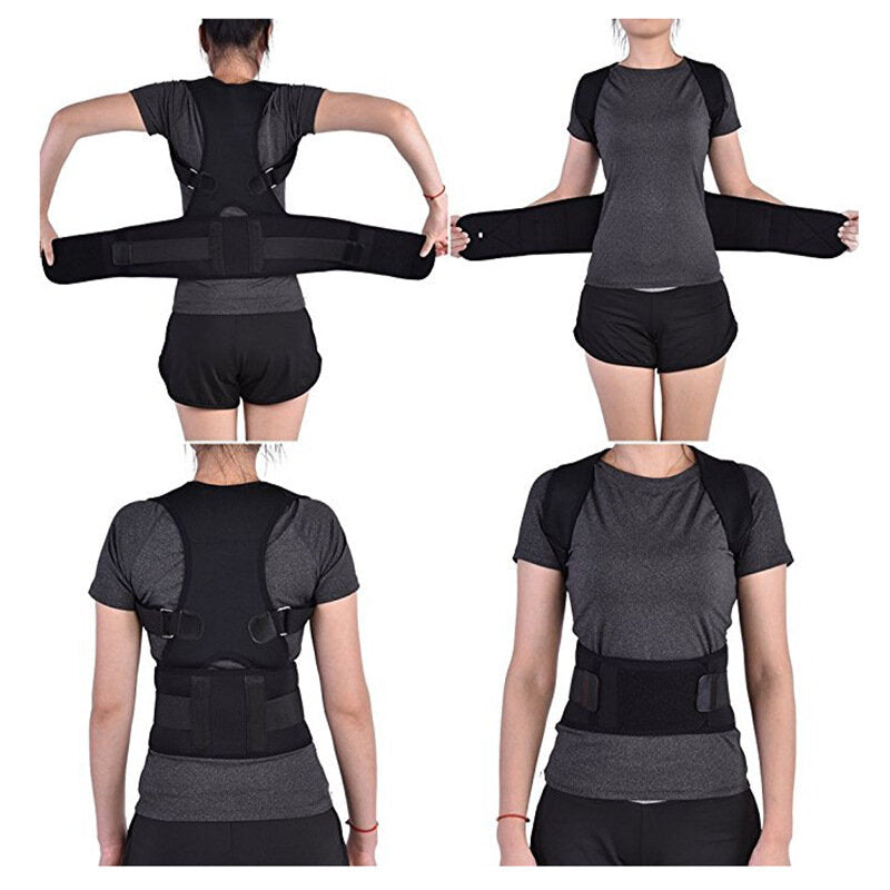 Adjustable Magnetic Posture Corrector Back Belt - Lumbar Support & Anti-Hunchback for Men & Women