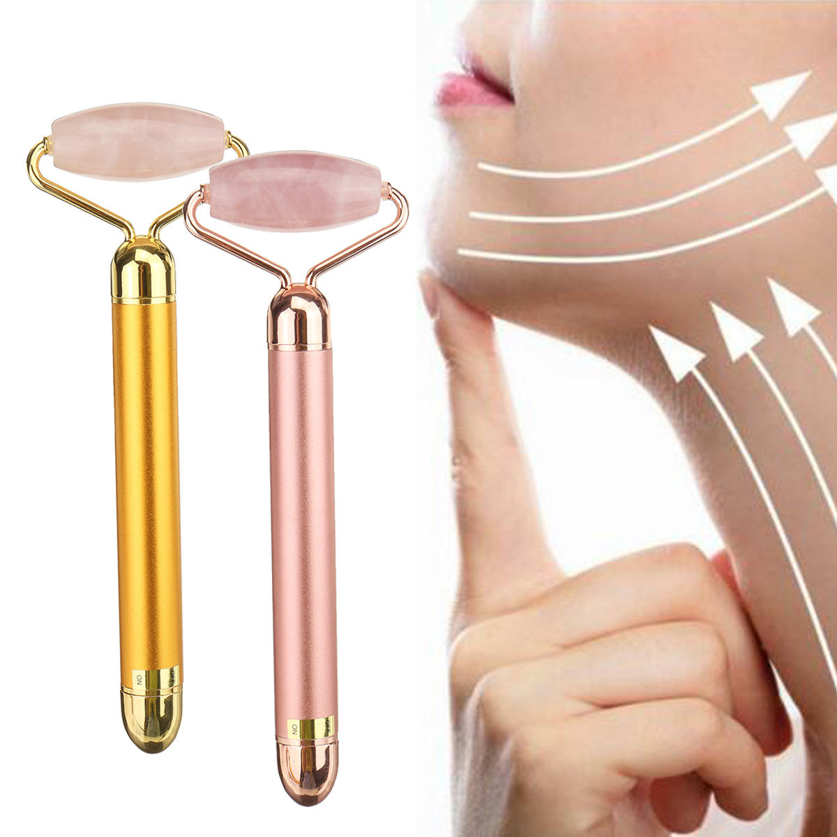 Electric Jade Roller Vibrating Massager for Facial Tightening and Skin Care Beauty Tool