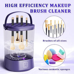 3-in-1 Electric Makeup Brush Cleaner & UV Sterilizer, USB-C Charging, Auto Brush Washer