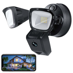 1080P WiFi Floodlight Security Camera Outdoor, 3000 Lumens, IP65 Waterproof, Two-Way Talk, Motion Detection