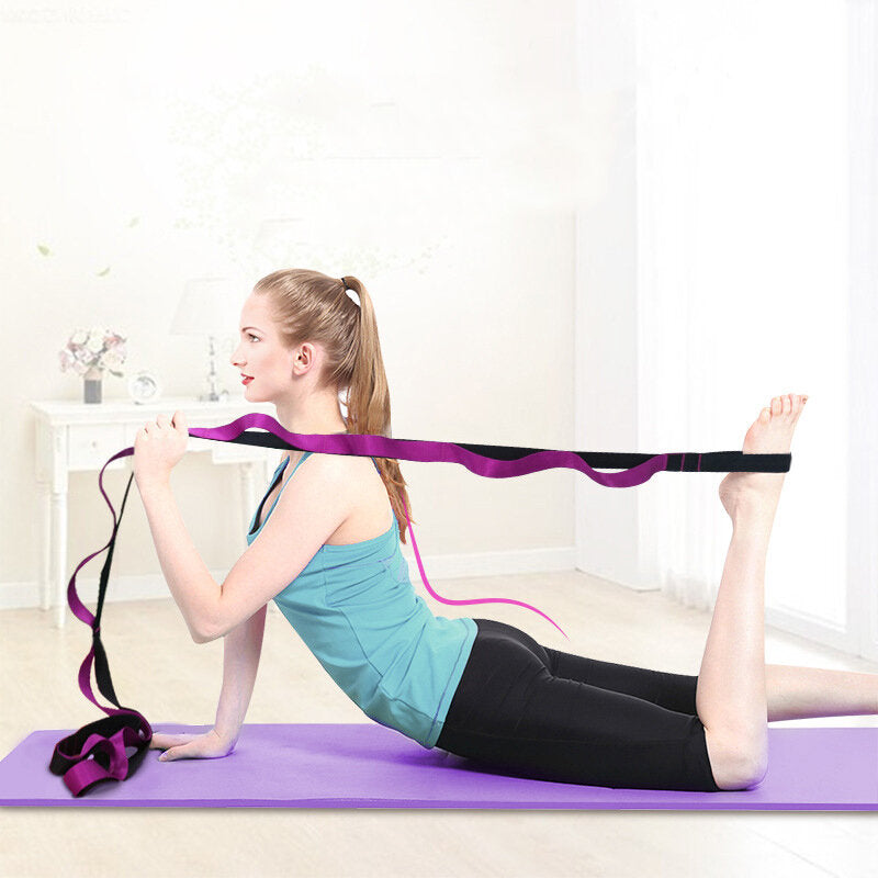 Fitness-Yogaband aus Nylon – Spannungs-Stretching-Gürtel für Pilates und Widerstandstraining zu Hause