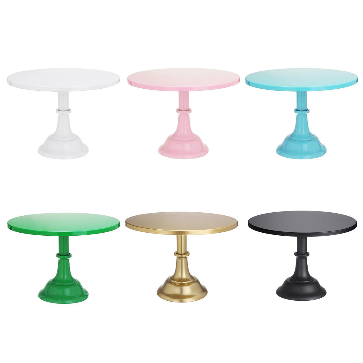 12" Iron Round Cake Stand Pedestal - Dessert Holder for Cupcakes, Wedding Parties, and Cakes