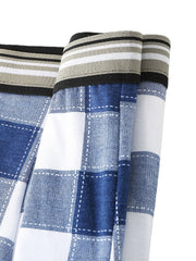 Atmungsaktive Boxershorts für Herren aus Baumwolle mit mittelhohem Bund und Karomuster