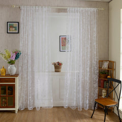 1x2m Fashion Butterfly Voile Door Curtain Panel - Sheer Window Room Divider Home Decor