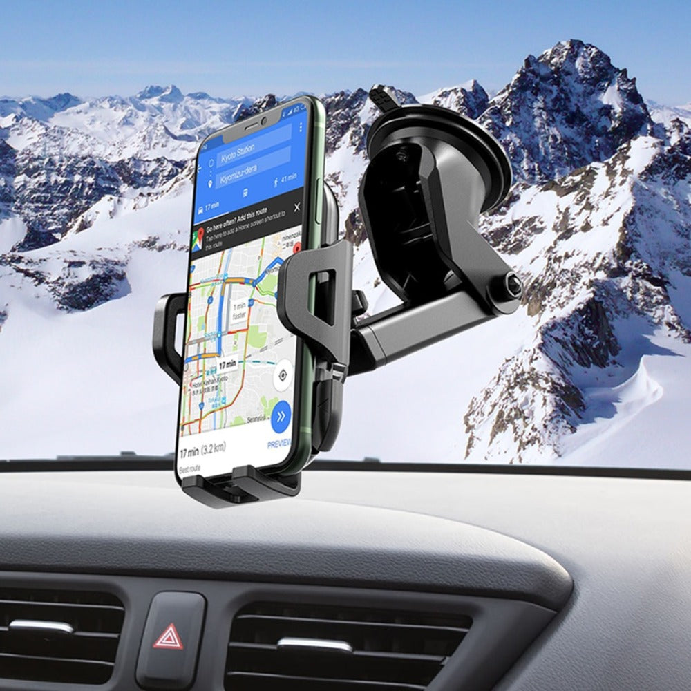 Universal Car Phone Holder GPS Mount for iPhone 12-14 Pro Max, Xiaomi, Samsung S23 - Secure and Adjustable