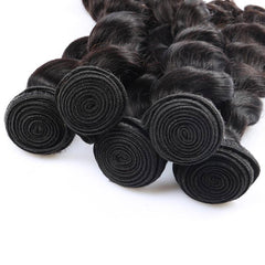 Brazilian Loose Wave Virgin Hair Bundle - Natural Black Human Hair Extensions