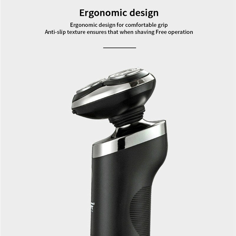 Electric USB Shaver: 3-in-1 Multi-Function Beard Trimmer, Rechargeable with LCD Display, Washable