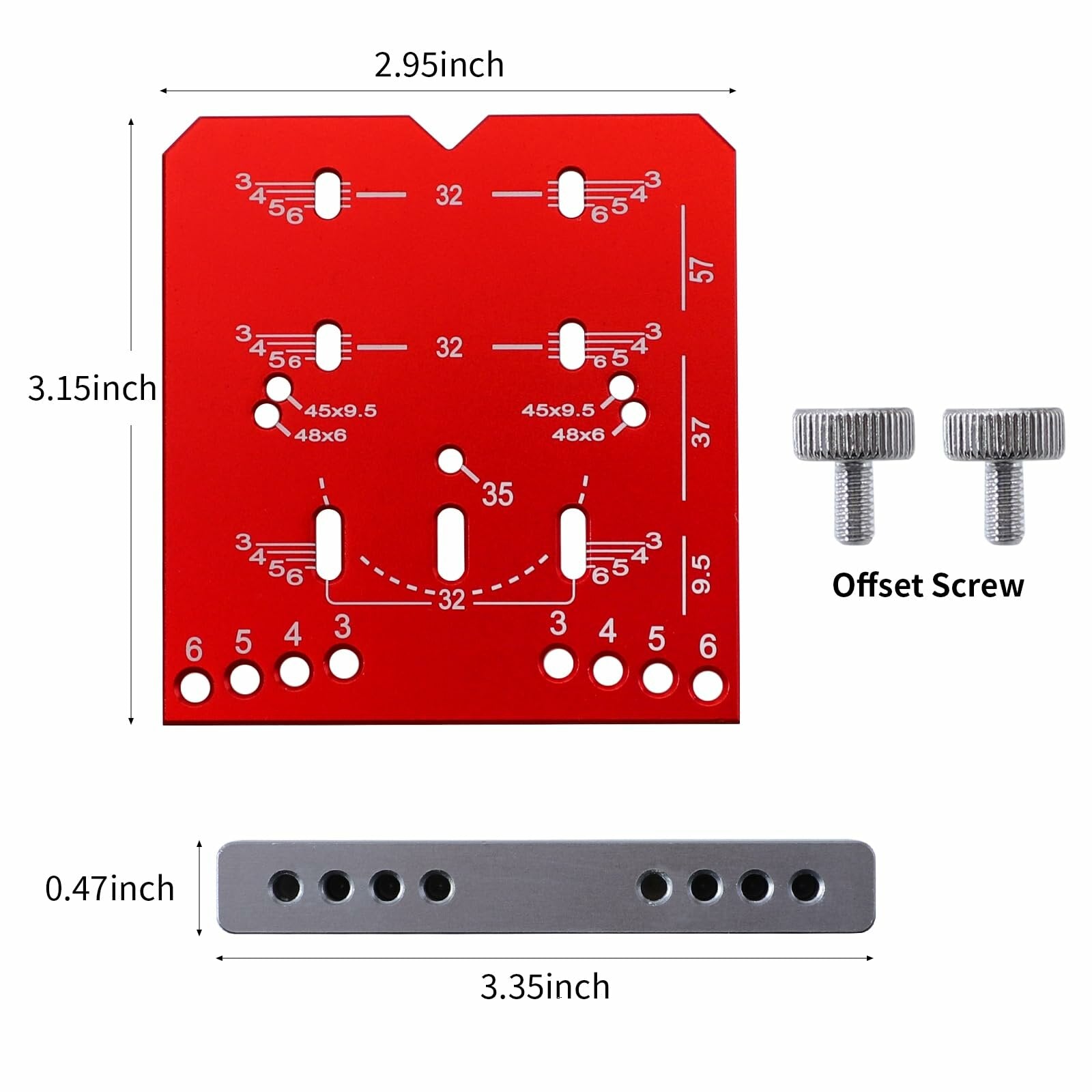 Adjustable Cabinet Hinge Jig - 35mm Drill Guide for 45mm & 48mm Concealed Hinges Installation