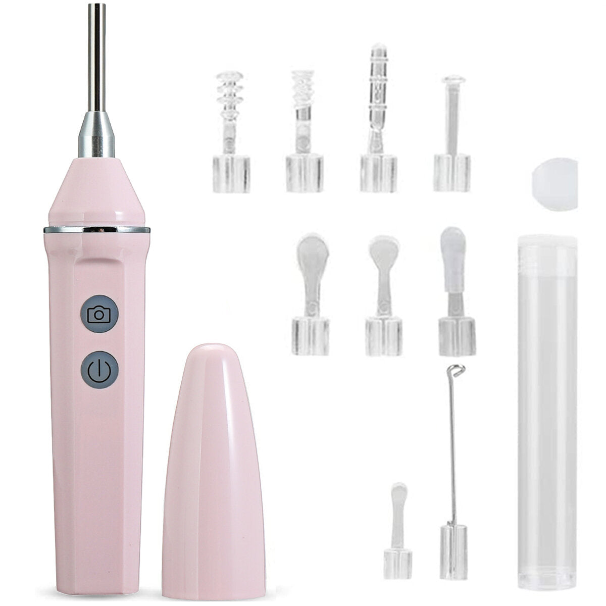 3.9mm HD WIFI Wireless Otoscope, IP67 Waterproof LED Ear Camera, USB Charging Earwax Removal Tool Set