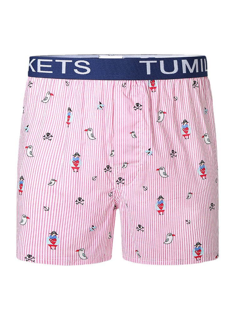 Herren-Boxershorts aus 100 % Baumwolle, atmungsaktiv, leicht, lockere Passform, lässig, für zu Hause