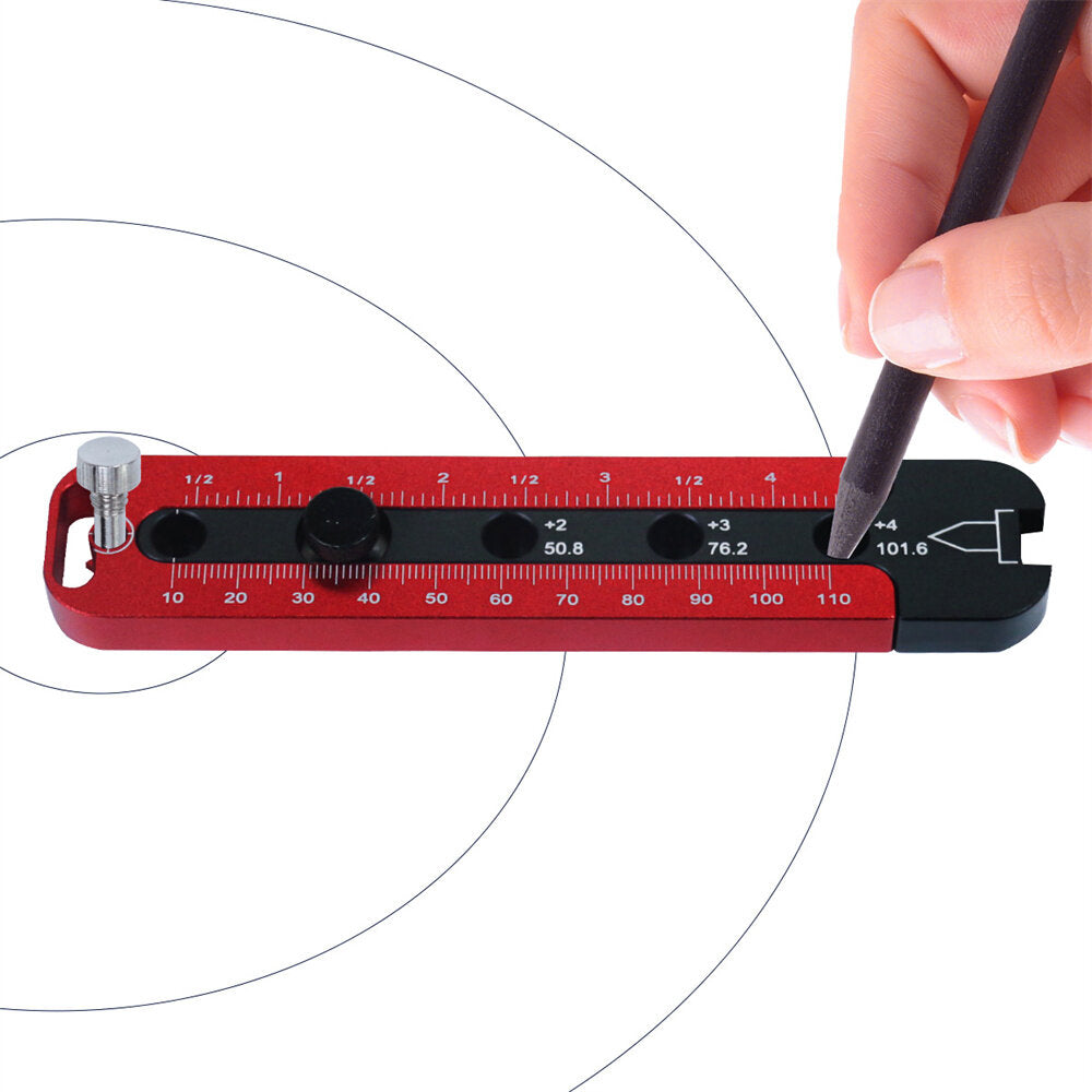 Adjustable Woodworking Compass - Metric/Inch Circle Drawing Tool & Scriber