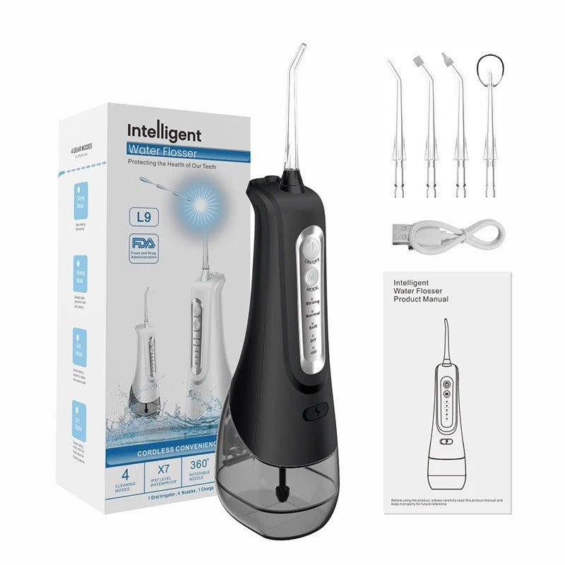 300ml Water Flosser,IPX7 Waterproof Dental Irrigator - 4 Modes, DIY Memory & 2000mAh USB-C