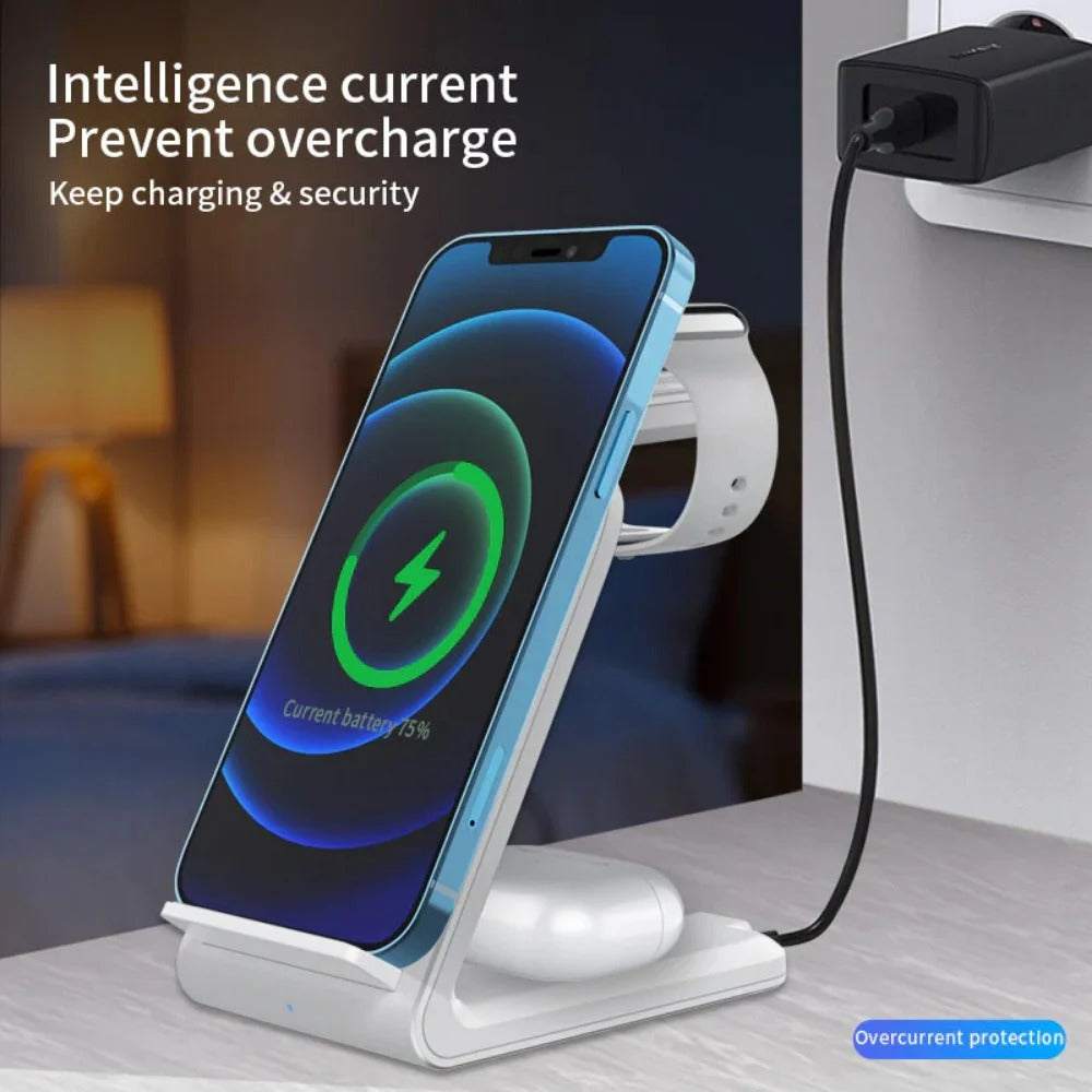 Fast Wireless Charger Stand for iPhone, Samsung, Huawei, Oppo, AirPods, Apple Watch