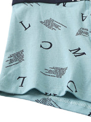 4er-Pack atmungsaktive und bequeme Boxerunterhosen aus Baumwolle für Herren mit Buchstabendruck