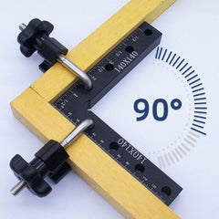 2-Pack 140mm Woodworking Clamps & Right Angle Rulers, Dual Scale, Durable Tools for Precision Work