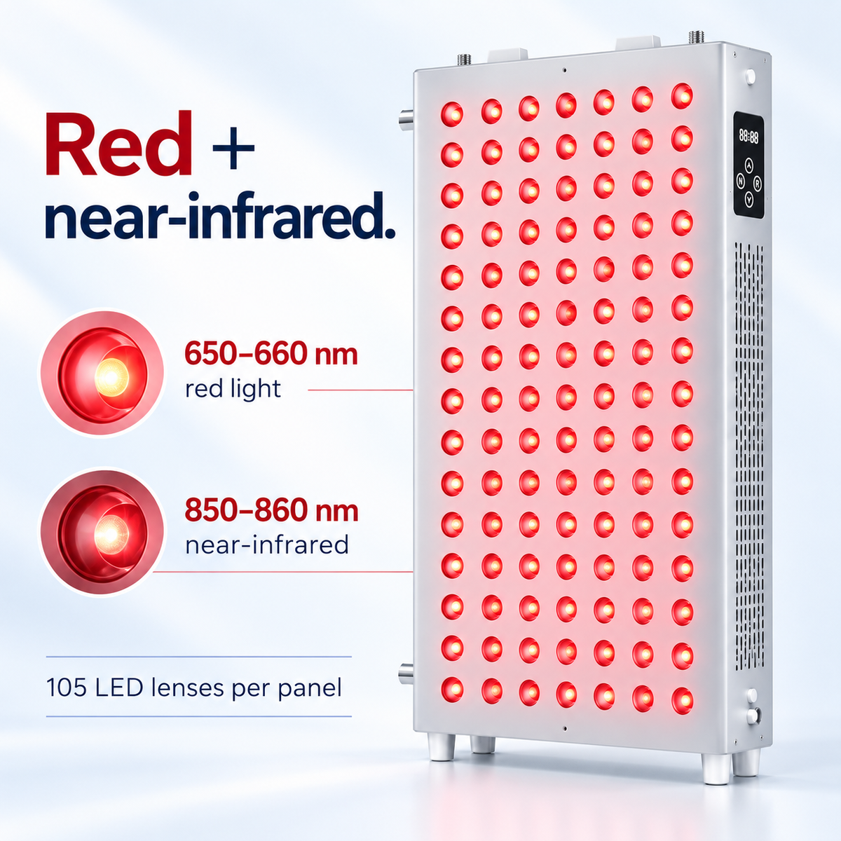 7HW EmberStack Modular Red Light Panel for Full-Body Recovery & Skin